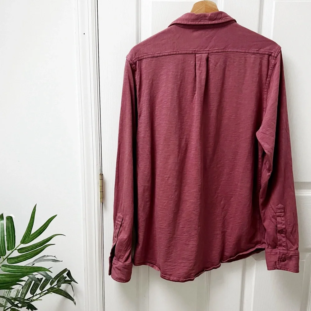 J. Crew Garment Dyed Harbor Shirt in Dark Red